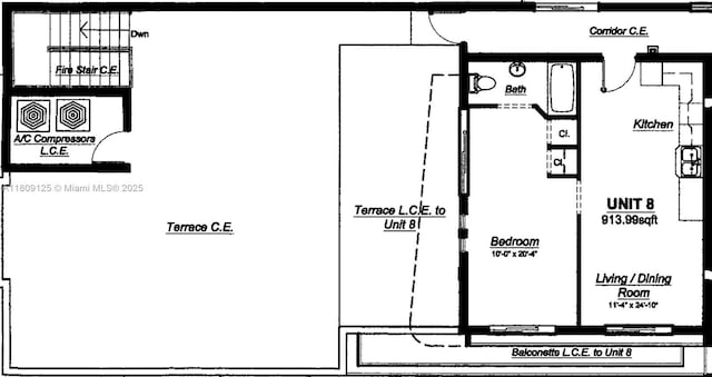 945 Michigan Ave Unit 8, Miami Beach, FL 33139 - property floor plan