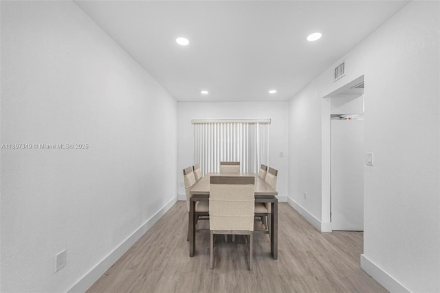 1356 Pelican Ct, Homestead, FL 33035 - dining space with light wood-type flooring, recessed lighting, and baseboards