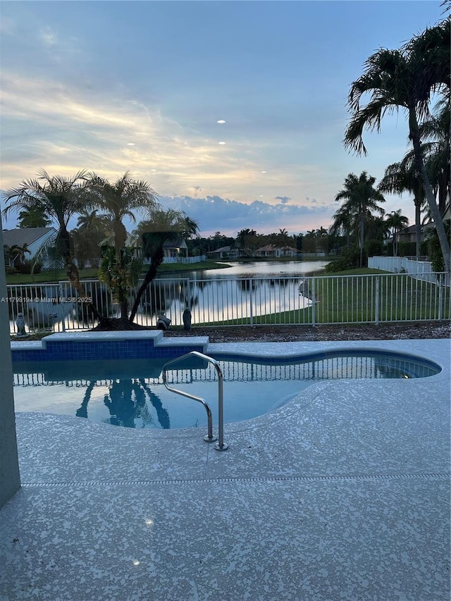 19401 Preserve Dr, Boca Raton, FL 33498 - view of swimming pool featuring a water view