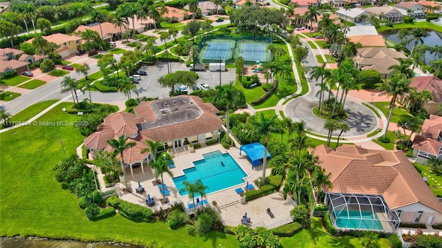 19401 Preserve Dr, Boca Raton, FL 33498 - aerial view of residential area with a pool