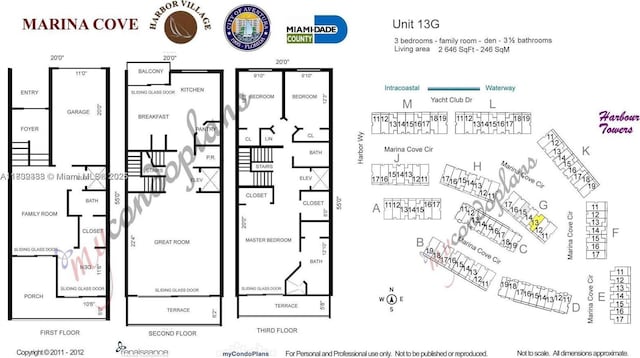 21388 Marina Cove Cir Unit 13-G, Aventura, FL 33180 - property floor plan