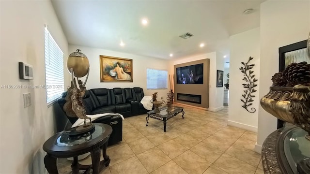 10341 SW 179th St, Miami, FL 33157 - living area with light tile patterned floors, recessed lighting, and baseboards