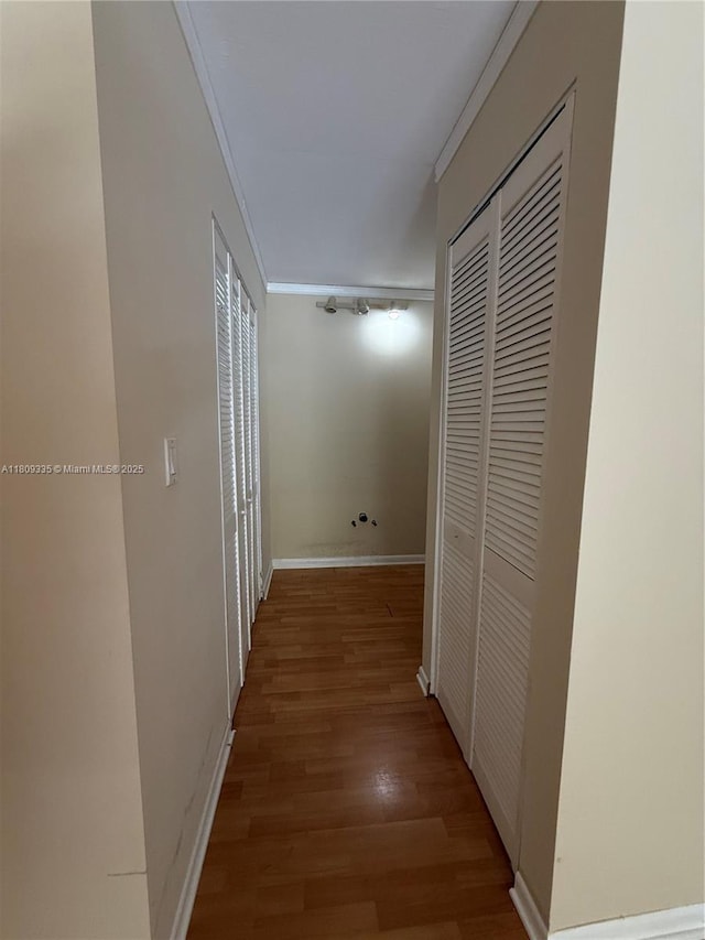 9255 SW 125th Ave Unit 304R, Miami, FL 33186 - hallway with light wood-type flooring and crown molding