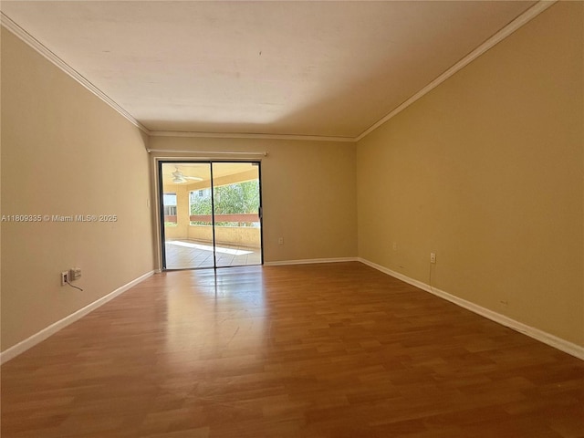 9255 SW 125th Ave Unit 304R, Miami, FL 33186 - spare room with crown molding and wood finished floors