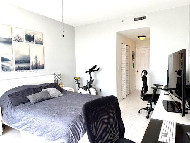 9725 NW 52nd St Unit 421, Doral, FL 33178 - bedroom with marble finish floors