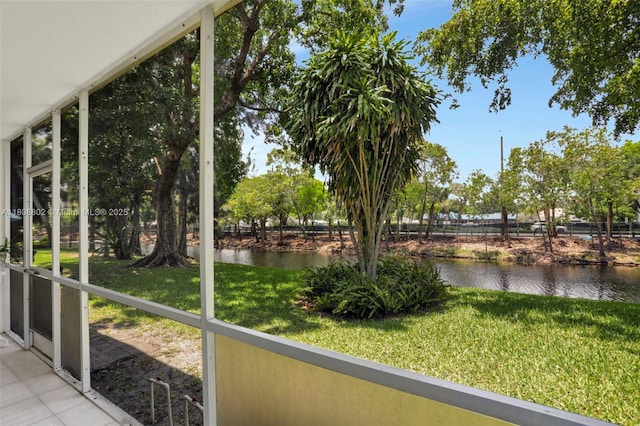 481 Durham Q Unit 481, Deerfield Beach, FL 33442 - unfurnished sunroom with a water view