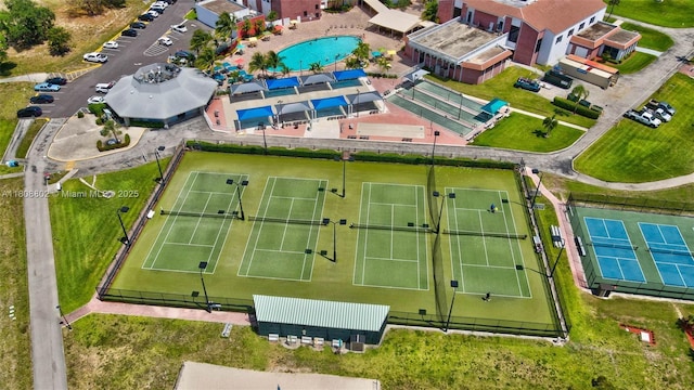 481 Durham Q Unit 481, Deerfield Beach, FL 33442 - drone / aerial view of a pool area