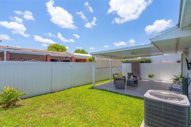 12946 SW 47th Ter, Miami, FL 33175 - view of yard featuring cooling unit and a patio area