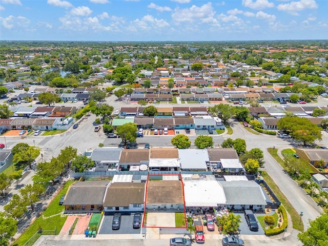 12946 SW 47th Ter, Miami, FL 33175 - aerial perspective of suburban area with property parcel outlined
