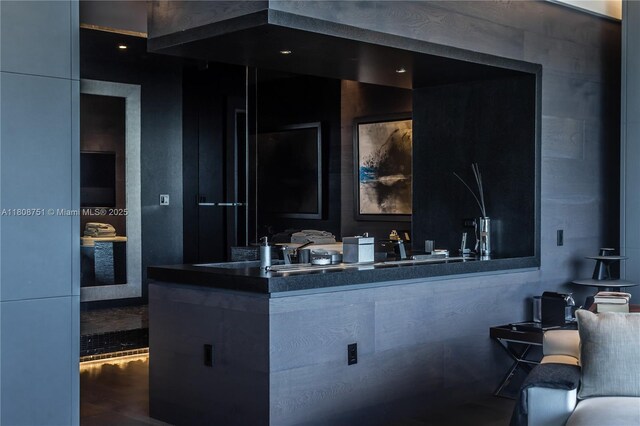 200 Biscayne Boulevard Way Unit 5404, Miami, FL 33131 - bathroom with vanity and wood finished floors