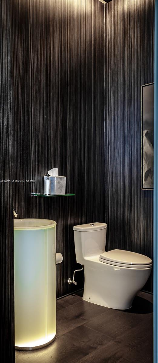 200 Biscayne Boulevard Way Unit 5404, Miami, FL 33131 - half bath with toilet and wood finished floors