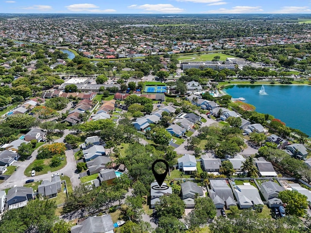 14474 SW 144th Ter, Miami, FL 33186 - aerial view of property's location with a large body of water and nearby suburban area