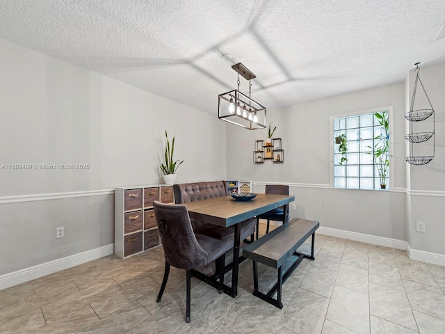 14474 SW 144th Ter, Miami, FL 33186 - dining space featuring a textured ceiling and baseboards