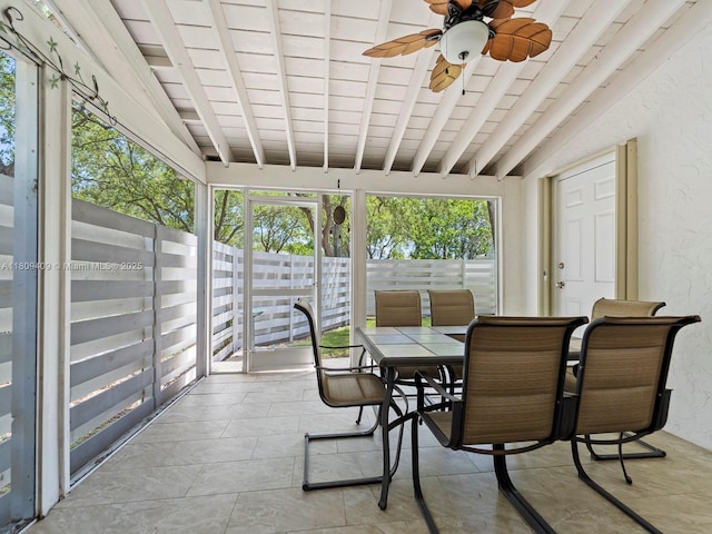 14474 SW 144th Ter, Miami, FL 33186 - sunroom / solarium with outdoor dining area and a ceiling fan