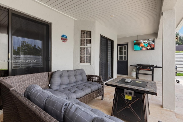 14912 SW 139th Ave, Miami, FL 33186 - view of patio featuring an outdoor living space