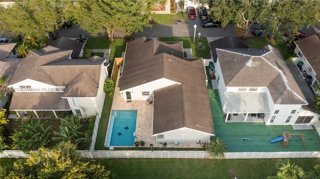 14912 SW 139th Ave, Miami, FL 33186 - aerial perspective of suburban area featuring a pool