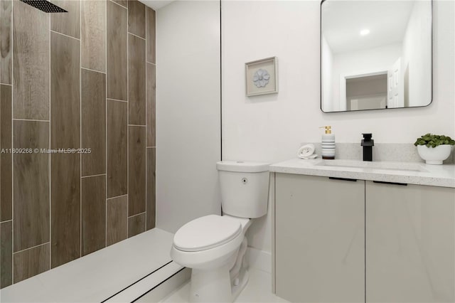 11250 SW 157th Ct, Miami, FL 33196 - bathroom featuring vanity, toilet, and a tile shower