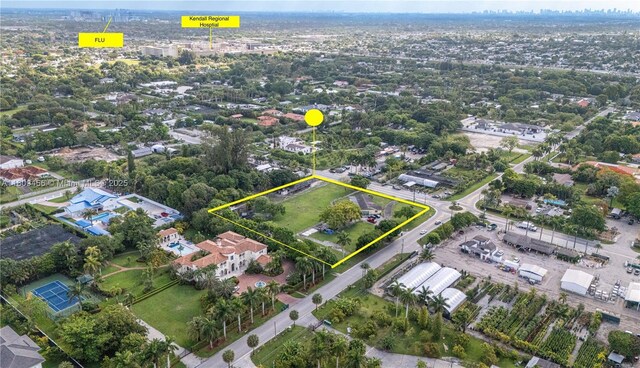 12201 SW 47th St, Miami, FL 33175 - aerial view of property's location with property boundaries highlighted
