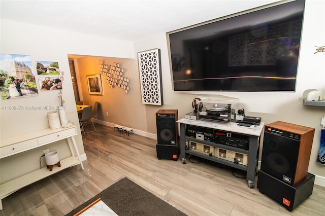 9301 SW 37th St, Miami, FL 33165 - living room featuring wood finished floors and baseboards