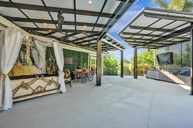 8580 Egret Lakes Ln, West Palm Beach, FL 33412 - view of patio / terrace featuring a pergola
