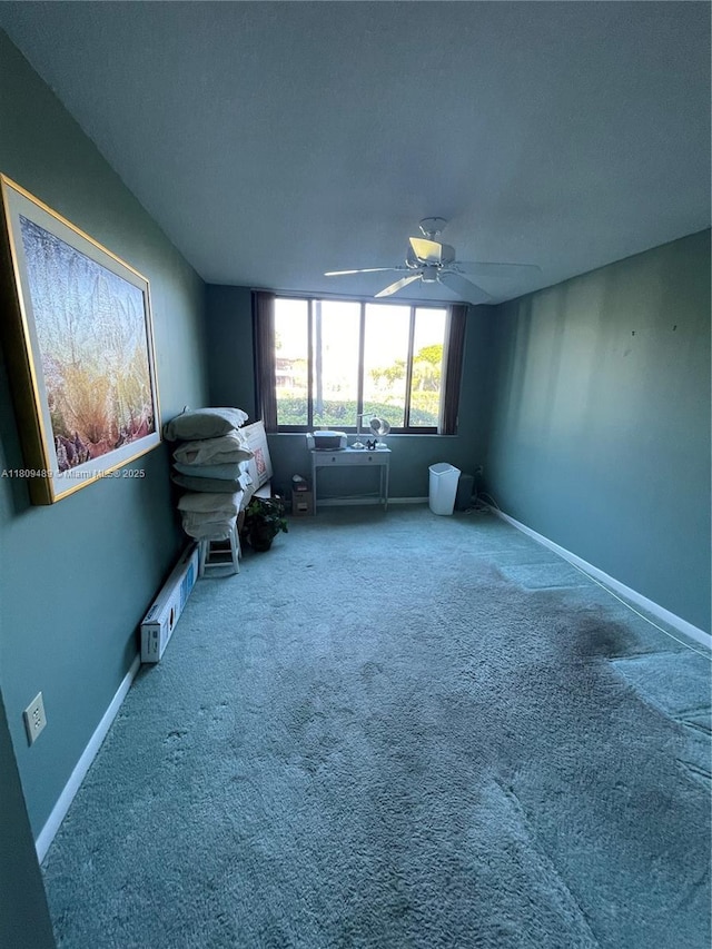 1480 Sheridan St Unit 17B, Hollywood, FL 33020 - unfurnished room featuring carpet, ceiling fan, and baseboards