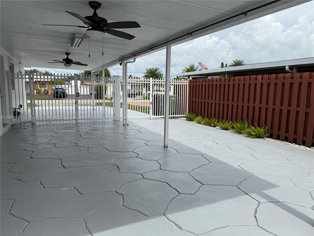 6561 W 13th Ct, Hialeah, FL 33012 - view of patio / terrace featuring ceiling fan