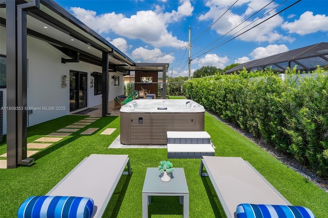 9241 SW 55th St, Cooper City, FL 33328 - view of yard with a hot tub
