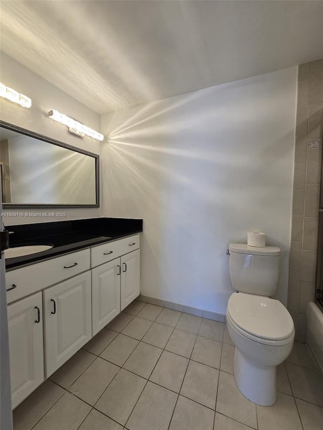 200 SE 15th Rd Unit 6B, Miami, FL 33129 - bathroom with vanity, tile patterned flooring, toilet, and baseboards