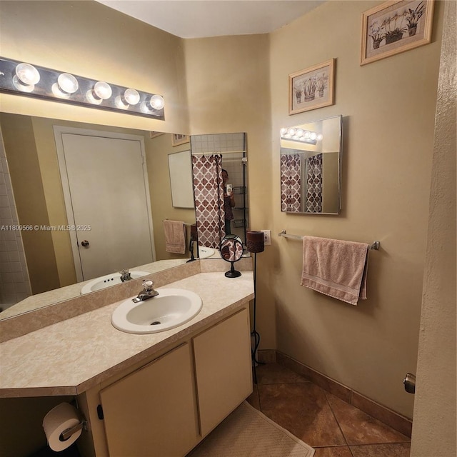 5542 Courtyard Dr Unit 5542, Margate, FL 33063 - bathroom with tile patterned floors and vanity