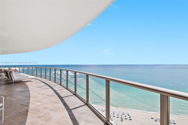 9703 Collins Ave Unit 1700, Bal Harbour, FL 33154 - balcony featuring view of water and beach