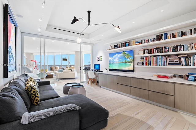 9703 Collins Ave Unit 1700, Bal Harbour, FL 33154 - living area with a raised ceiling