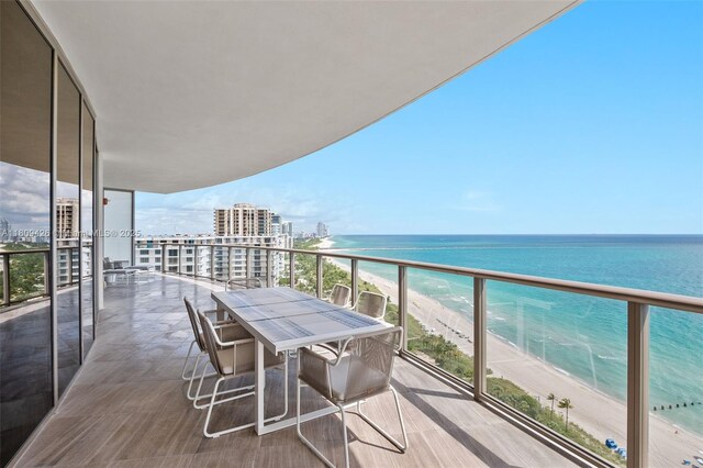9703 Collins Ave Unit 1700, Bal Harbour, FL 33154 - balcony with view of water and beach