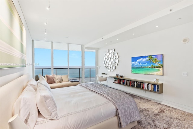 9703 Collins Ave Unit 1700, Bal Harbour, FL 33154 - bedroom with expansive windows and carpet floors