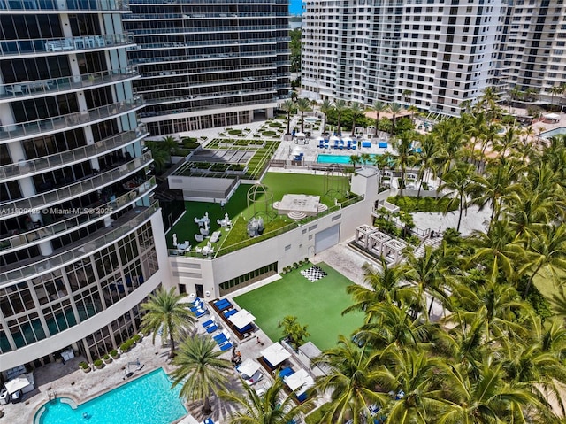 9703 Collins Ave Unit 1700, Bal Harbour, FL 33154 - view of urban area featuring a pool