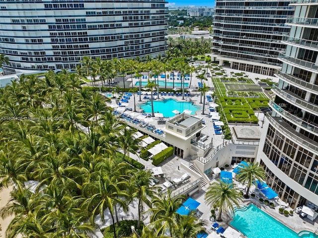 9703 Collins Ave Unit 1700, Bal Harbour, FL 33154 - view of urban area with a pool area