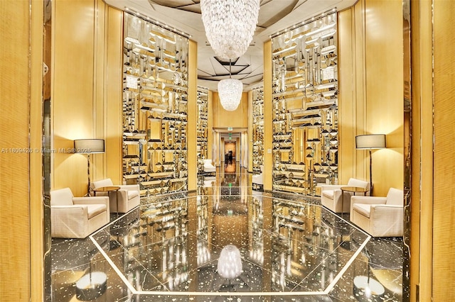 9703 Collins Ave Unit 1700, Bal Harbour, FL 33154 - wine area with a chandelier