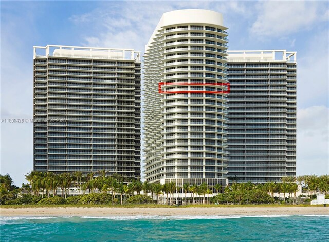 9703 Collins Ave Unit 1700, Bal Harbour, FL 33154 - view of pool featuring view of water and beach