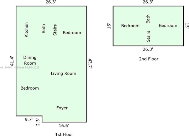 2279 NW 48th St, Miami, FL 33142 - floor plan / room layout