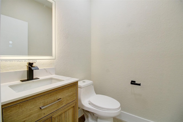 8144 NW 107th Path, Doral, FL 33178 - half bath with vanity, toilet, and a textured wall