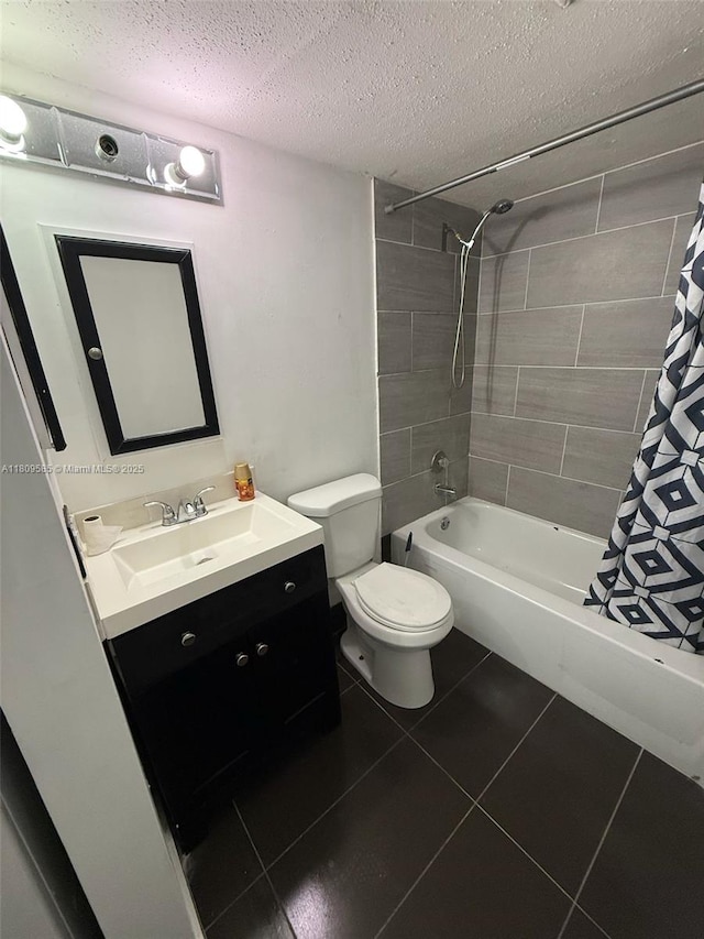4168 Inverrary Dr Unit 111, Lauderhill, FL 33319 - bathroom featuring tile patterned floors, vanity, a textured ceiling, and shower / tub combo