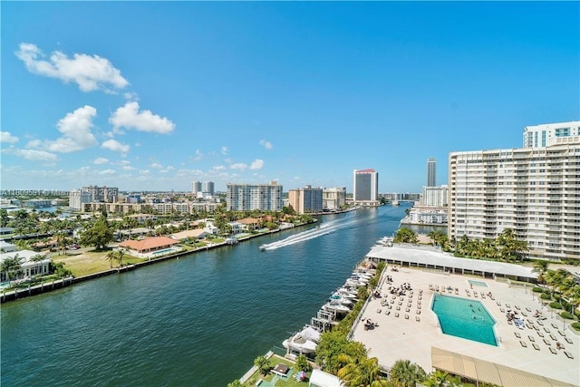 2017 S Ocean Dr Unit 1510, Hallandale Beach, FL 33009 - water view with nearby urban area