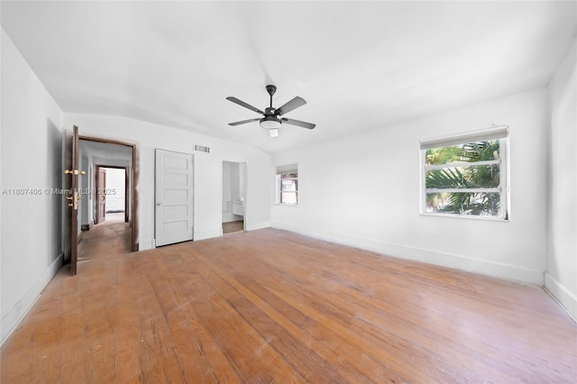 5757 Alton Rd, Miami Beach, FL 33140 - unfurnished bedroom with light wood finished floors, baseboards, and ceiling fan