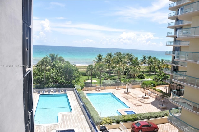 8877 Collins Ave Unit 507, Surfside, FL 33154 - community pool with a water view
