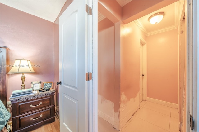 45 NW 188th St, Miami Gardens, FL 33169 - bathroom featuring crown molding, baseboards, and tile patterned flooring