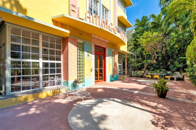 1051 Meridian Ave Unit 1-A, Miami Beach, FL 33139 - view of patio with french doors