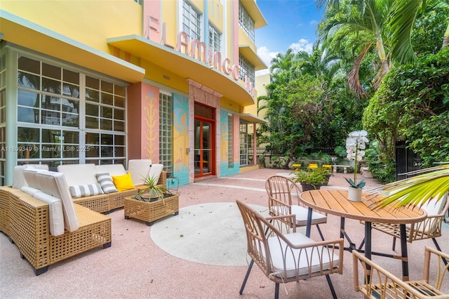 1051 Meridian Ave Unit 1-A, Miami Beach, FL 33139 - view of patio / terrace with french doors