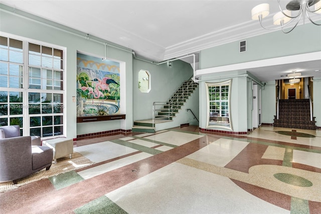 1051 Meridian Ave Unit 1-A, Miami Beach, FL 33139 - lobby featuring stairway and ornamental molding