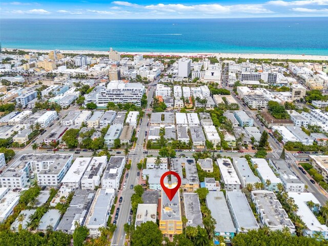 1051 Meridian Ave Unit 1-A, Miami Beach, FL 33139 - aerial overview of property's location featuring a nearby body of water