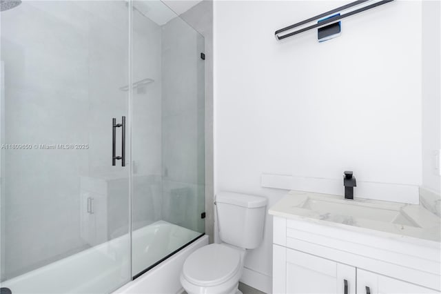 1470 SE 26th Ave, Homestead, FL 33035 - full bath with toilet, combined bath / shower with glass door, and vanity