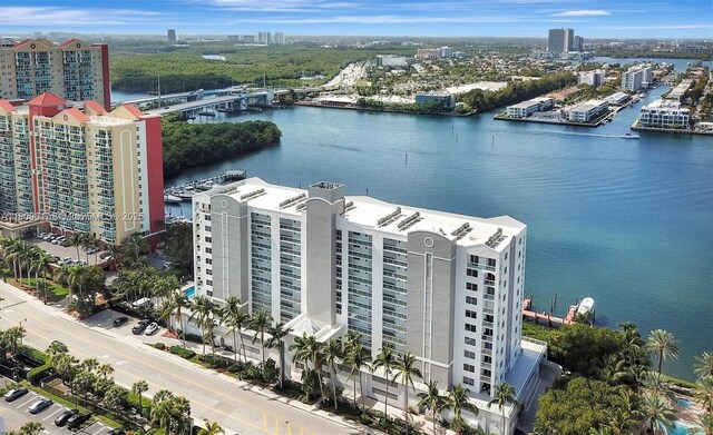 17050 N Bay Rd Unit 401, Sunny Isles Beach, FL 33160 - view of urban area with a large body of water and a notable bridge